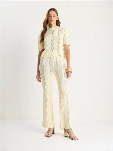 Bianco Lucci - Calças de fato em bege