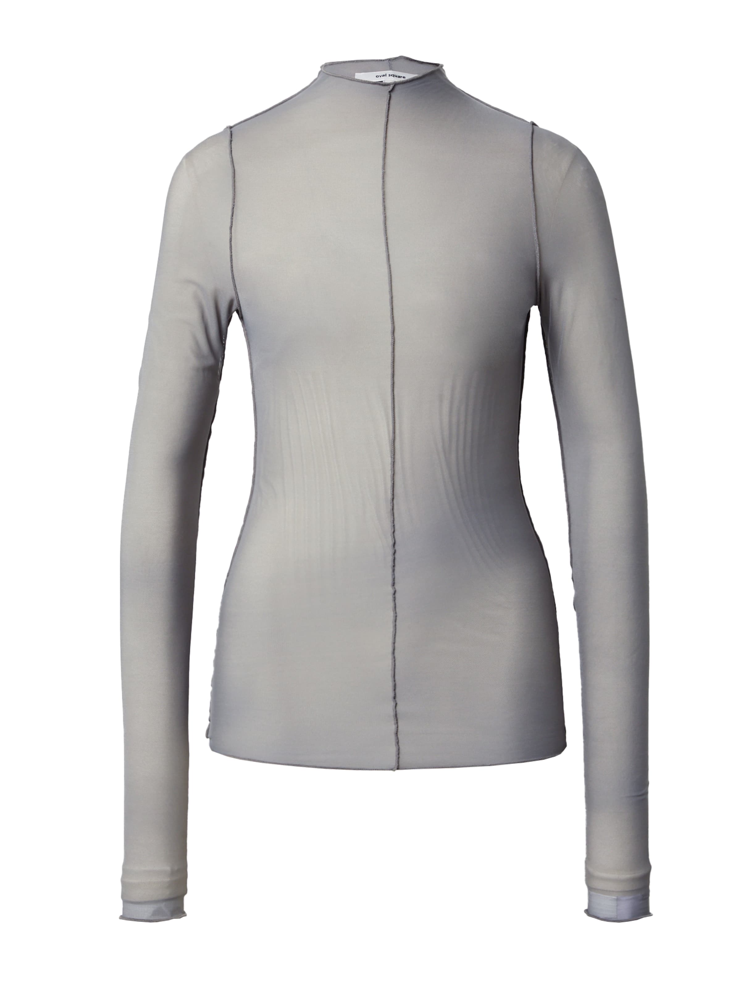 Oval Square Koszulka 'Sassy' w kolorze szary: przód