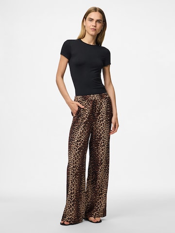 PIECES Wide Leg Hose 'PCTiffany' in Schwarz
