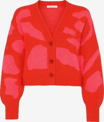 SASSYCLASSY Oversizestrickjacke in Pink: Vorderseite