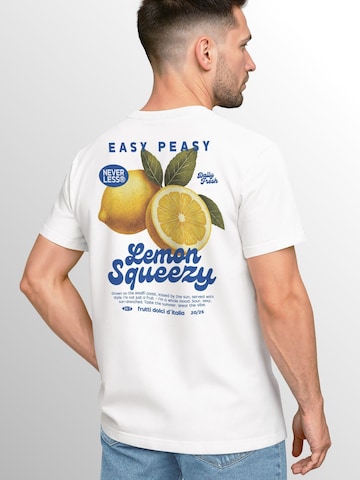 Neverless Shirt 'Lemon Squeezy' in White