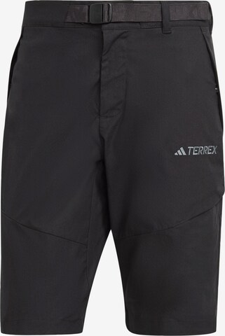 ADIDAS TERREX Regular Outdoor Pants 'Xploric' in Black: front