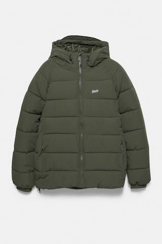 Pull&Bear Winter Jacket 'STWD' in Green: front