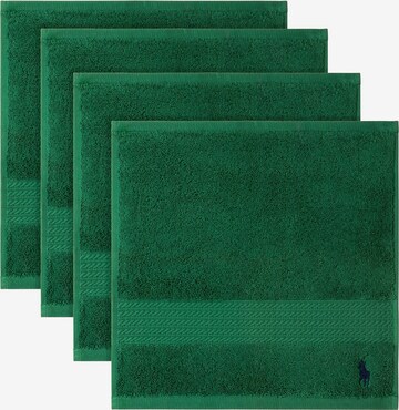 Ralph Lauren Home Washcloth 'POLO PLAYER' in Green: front