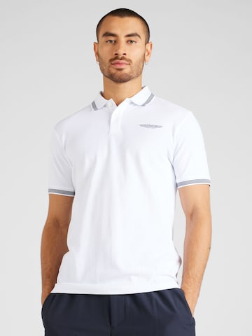 Hackett London Shirt 'AMR TIP' in Wit: voorkant