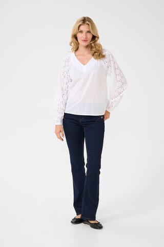 Cream Blouse 'Vera' in Wit