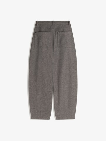 Baggy Pantalon à pince Bershka en gris