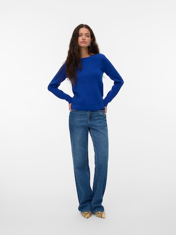 VERO MODA Sweater 'VMGOLD NEEDLE' in Blue