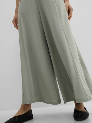 bonprix Wide leg Bandplooibroek in Groen