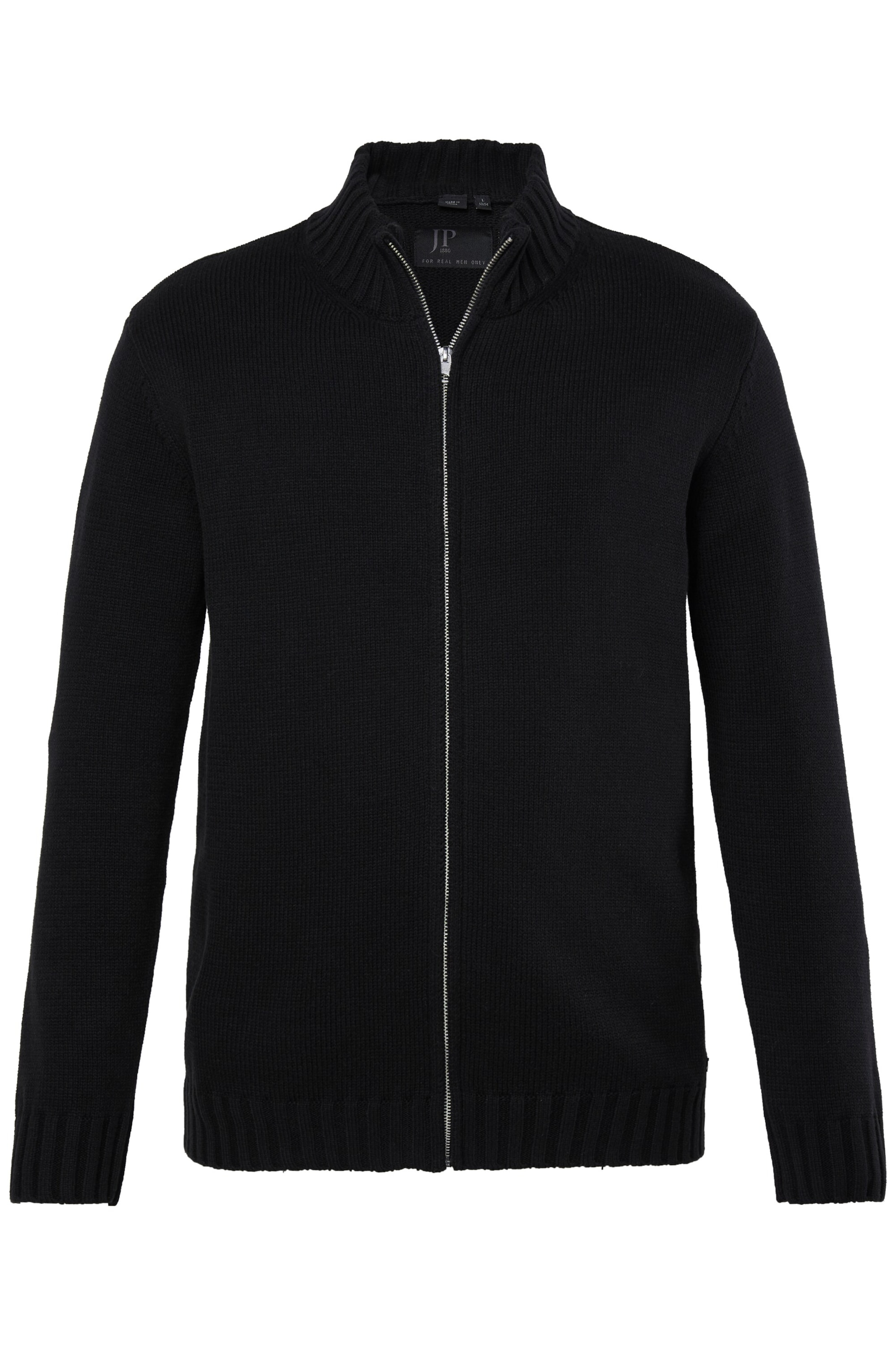 JP1880 Strickjacke in Schwarz: Vorderseite
