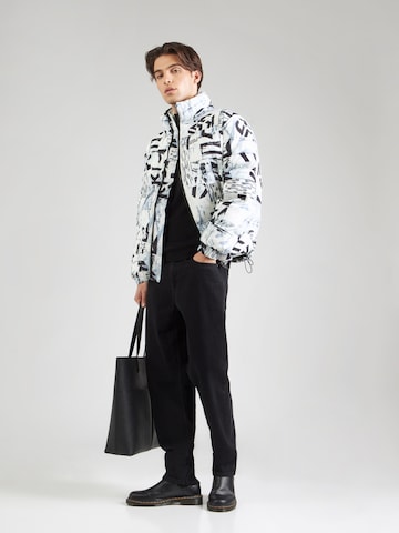 KARL LAGERFELD JEANS Zimní bunda – bílá