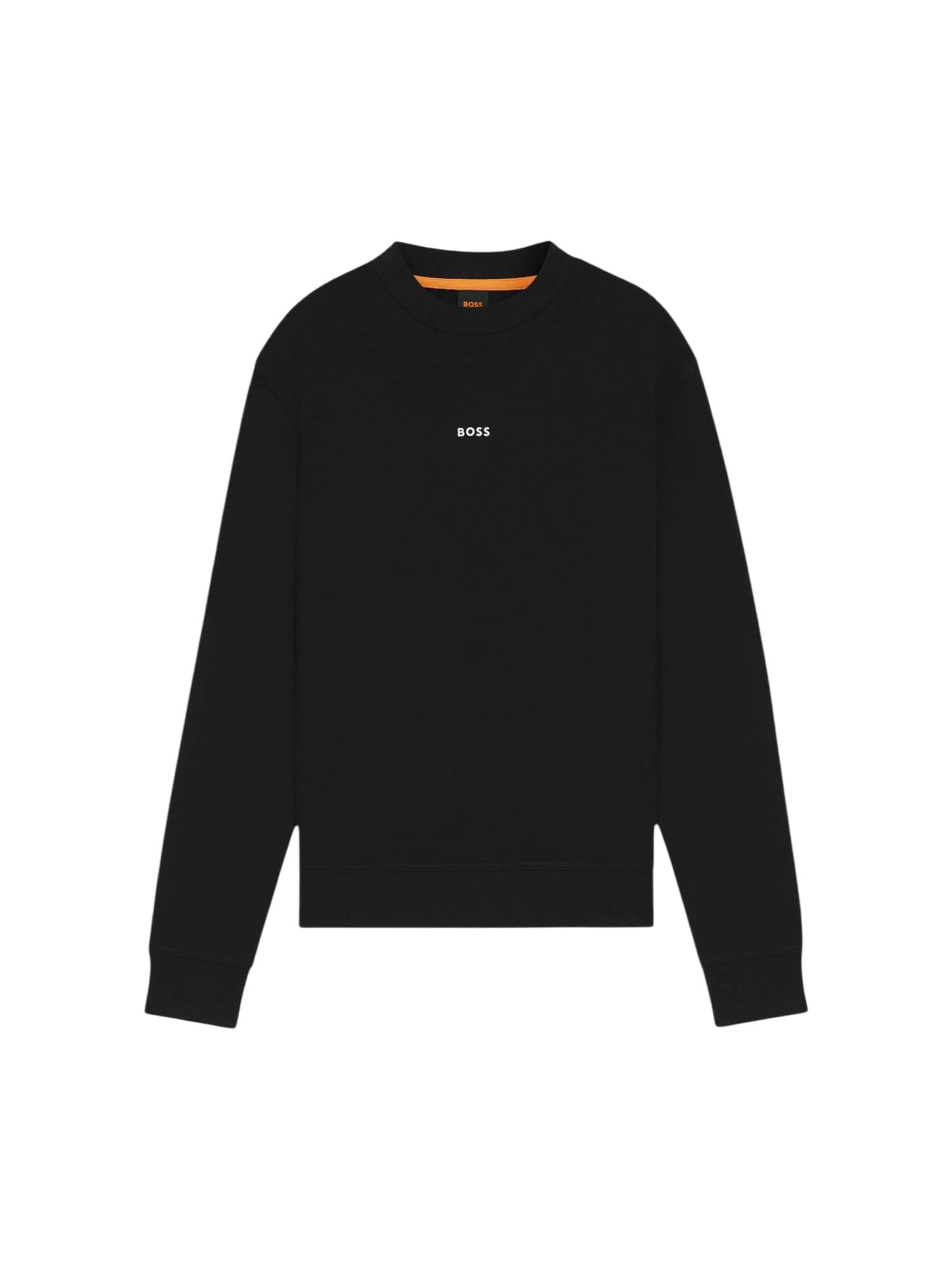 BOSS Sweatshirt 'WeSmallcrew' in Zwart: voorkant