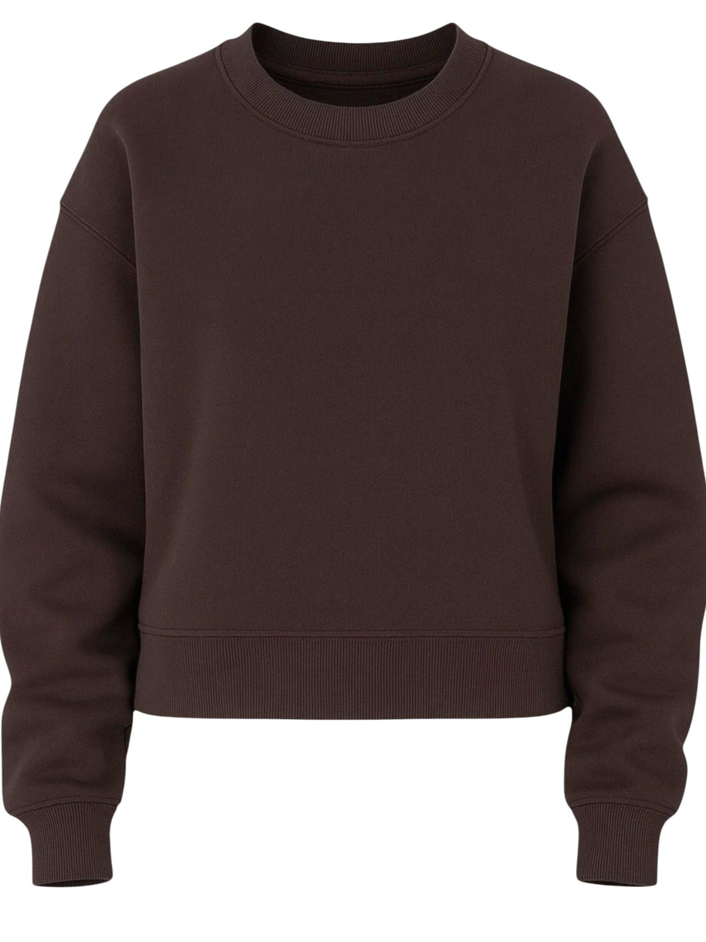 Pull-over oversize 'CozyEssential Sweater' fashionshowcase en marron : devant