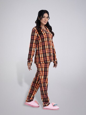 LEAFLETIC Pajama 'Leafletic Women’s Night Wear Long set' in Brown