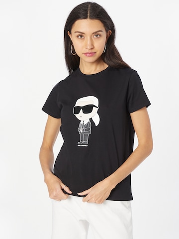 Karl Lagerfeld Shirt 'Ikonik 2.0' in Black: front