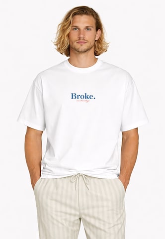 Pockies - Camiseta 'Broke' en blanco: frente