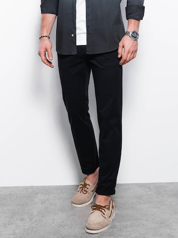 Ombre Slim fit Chino Pants 'P894' in Black: front