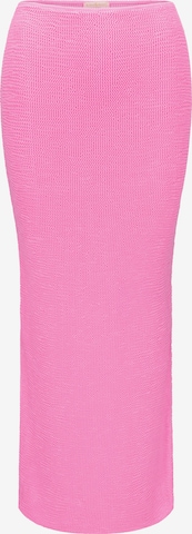 Moda Minx Maxirock 'Scrunch Long' in Pink: Vorderseite