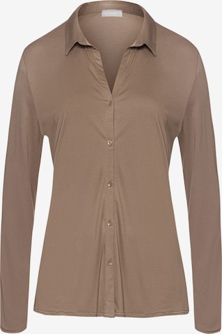 Hanro Schlafshirt 'Grand Central' in Grau: Vorderseite