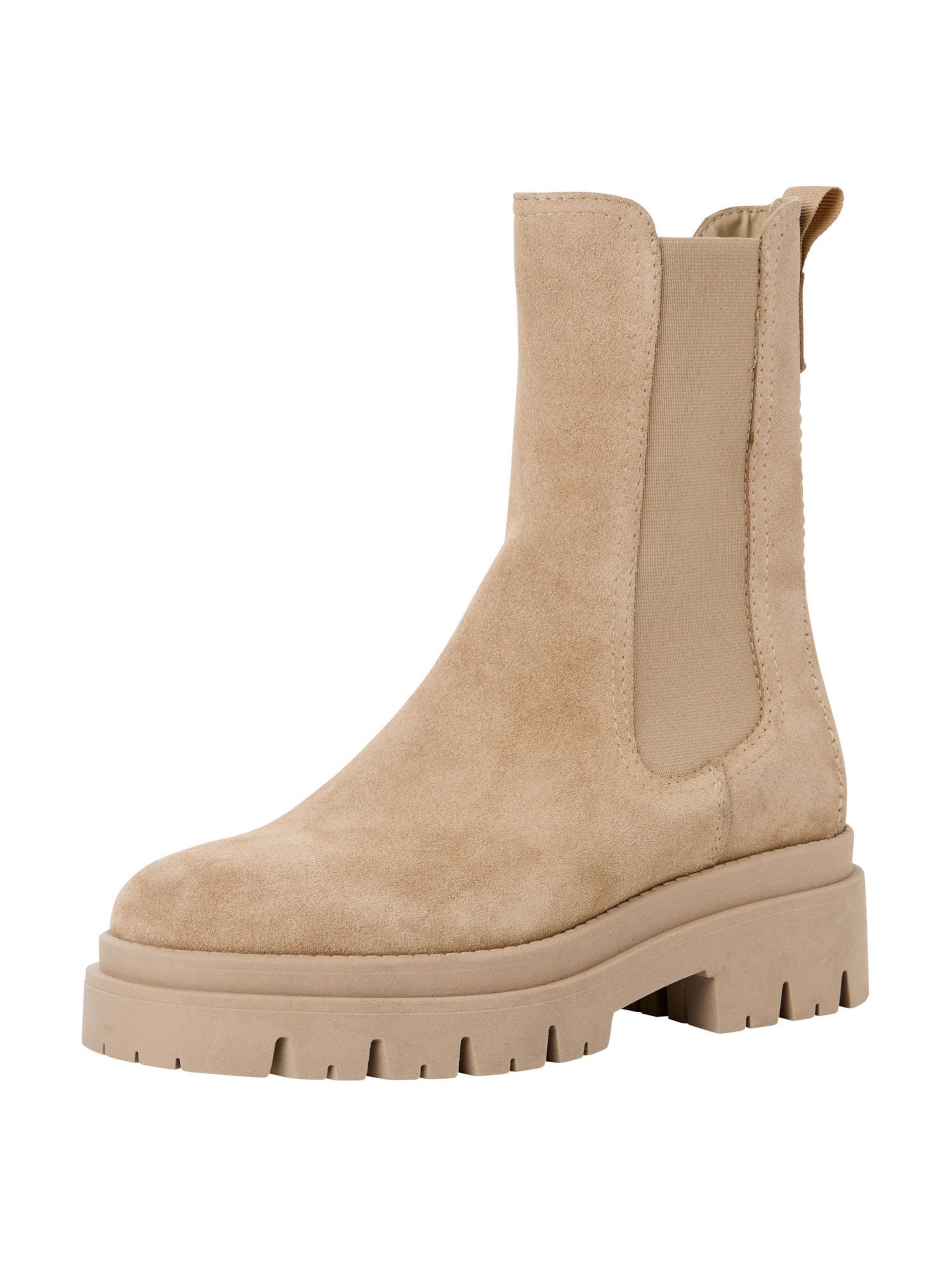 Tamaris Chelsea boots in Beige: front