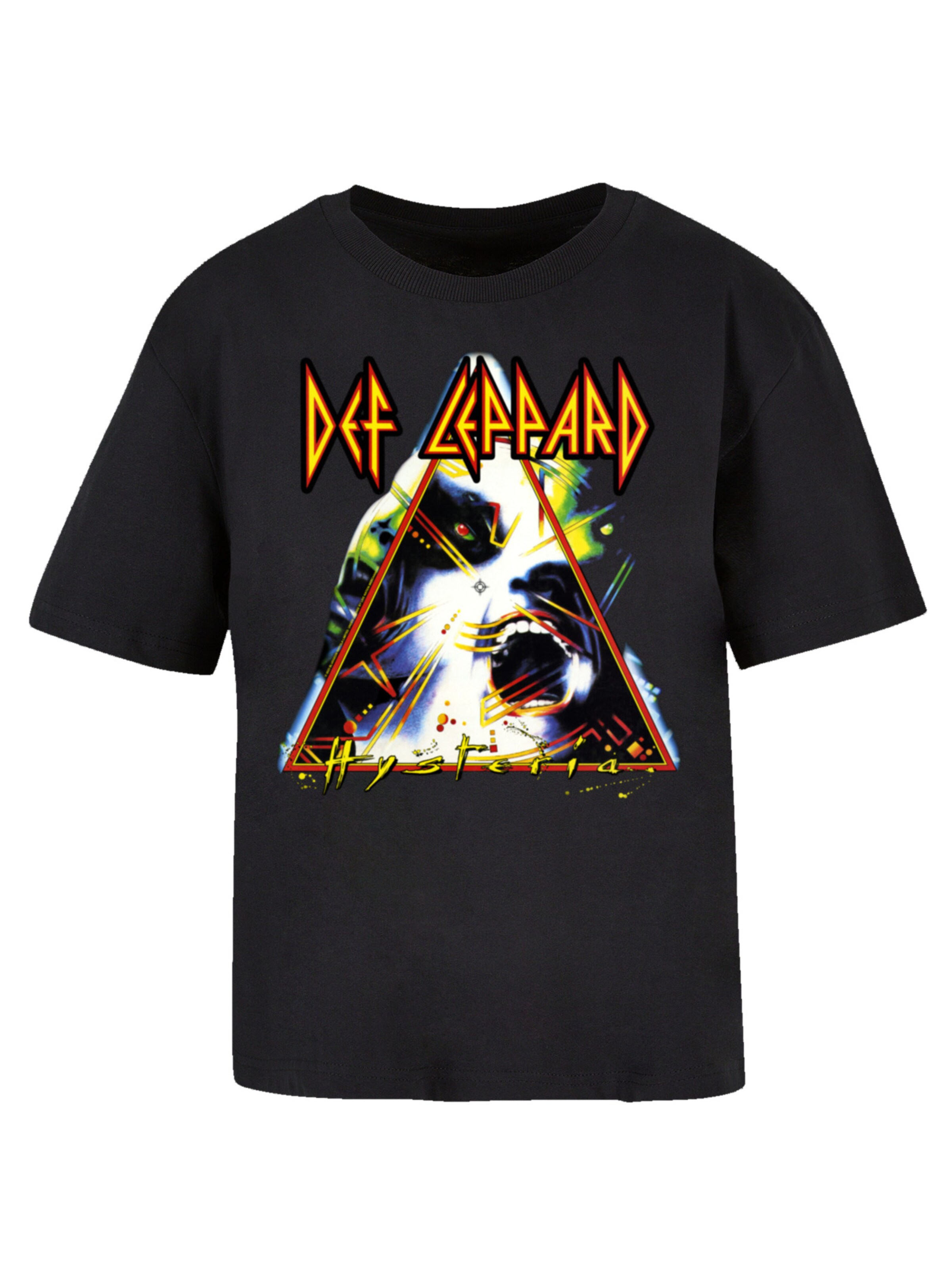 T-shirt 'Def Leppard Hysteria' F4NT4STIC en noir : devant