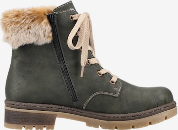 Rieker Lace-Up Ankle Boots in Green