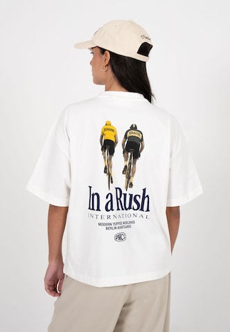 T-Shirt 'Cyclists' Prohibited en blanc