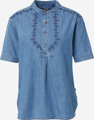 Superdry Blouse 'Grandad' in Blue: front