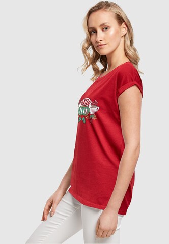 ABSOLUTE CULT Shirt 'Friends - Festive Central Perk' in Rot
