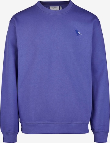 Cleptomanicx Sweatshirt 'Embro Gull Mono' in Blue: front