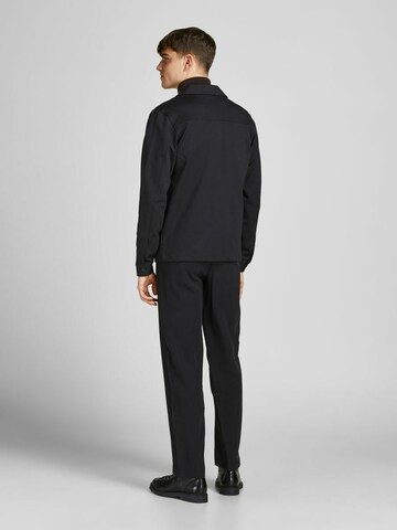 JACK & JONES Zip-Up Hoodie in Black