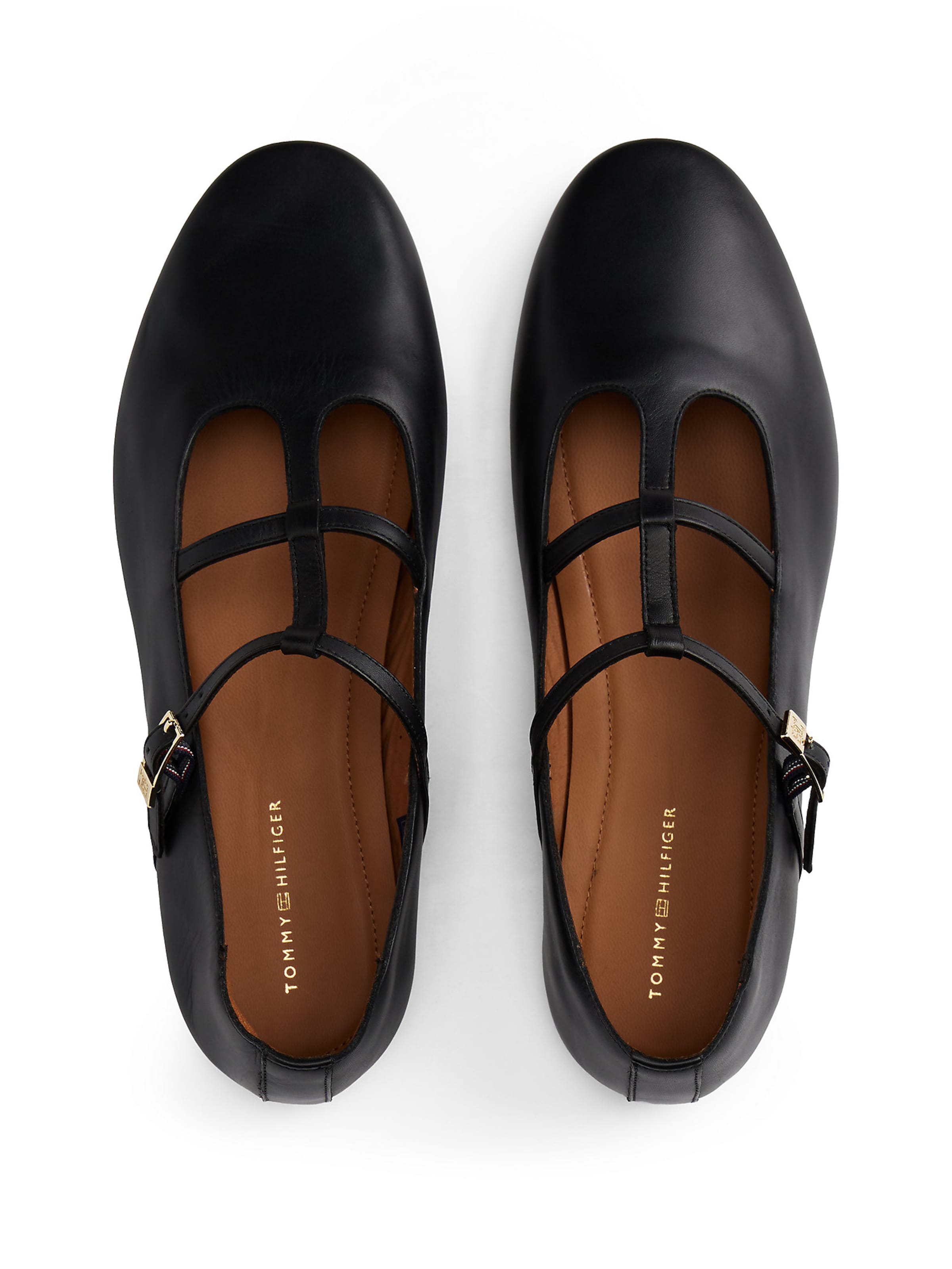TOMMY HILFIGER Riemchenballerina in Schwarz