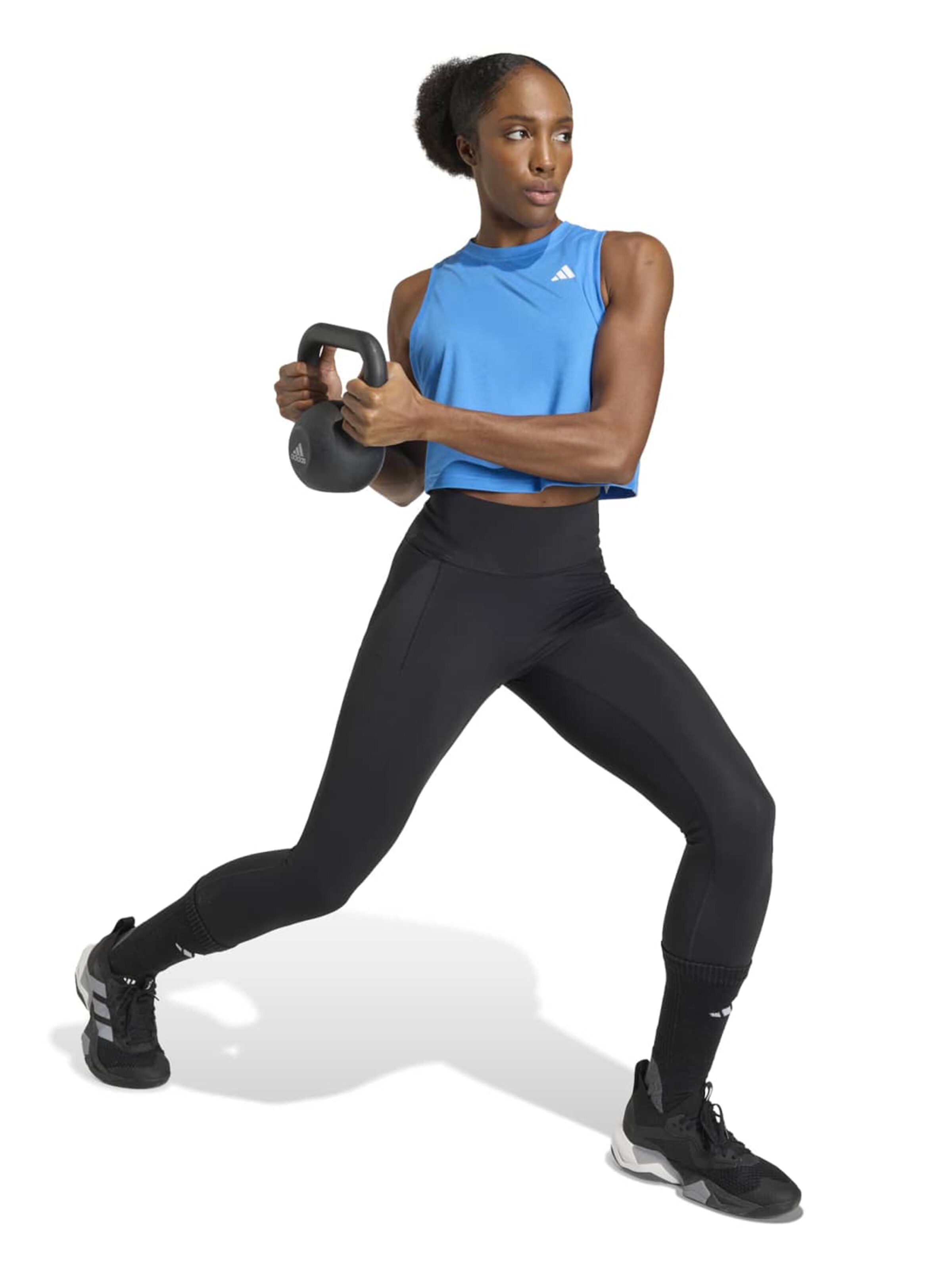 ADIDAS PERFORMANCE Sporttop in Blauw: voorkant