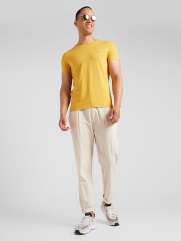 TOMMY HILFIGER Slim fit Majica | rumena barva