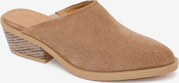 Derimod Muiltjes in Beige: voorkant