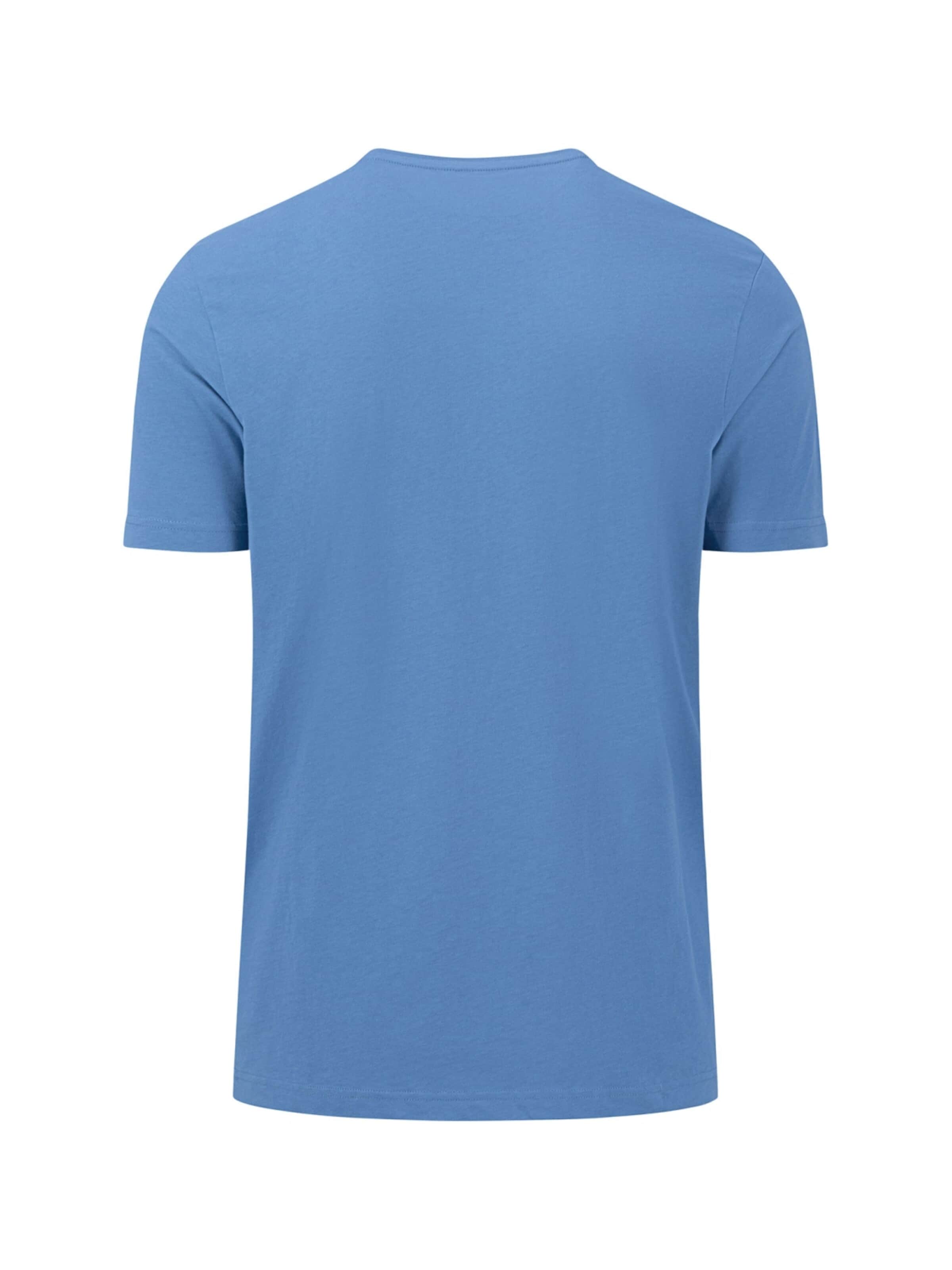 FYNCH-HATTON Shirt 'T-Shirt, Basic Hellblau'‌‌‌‌‌ in Blau
