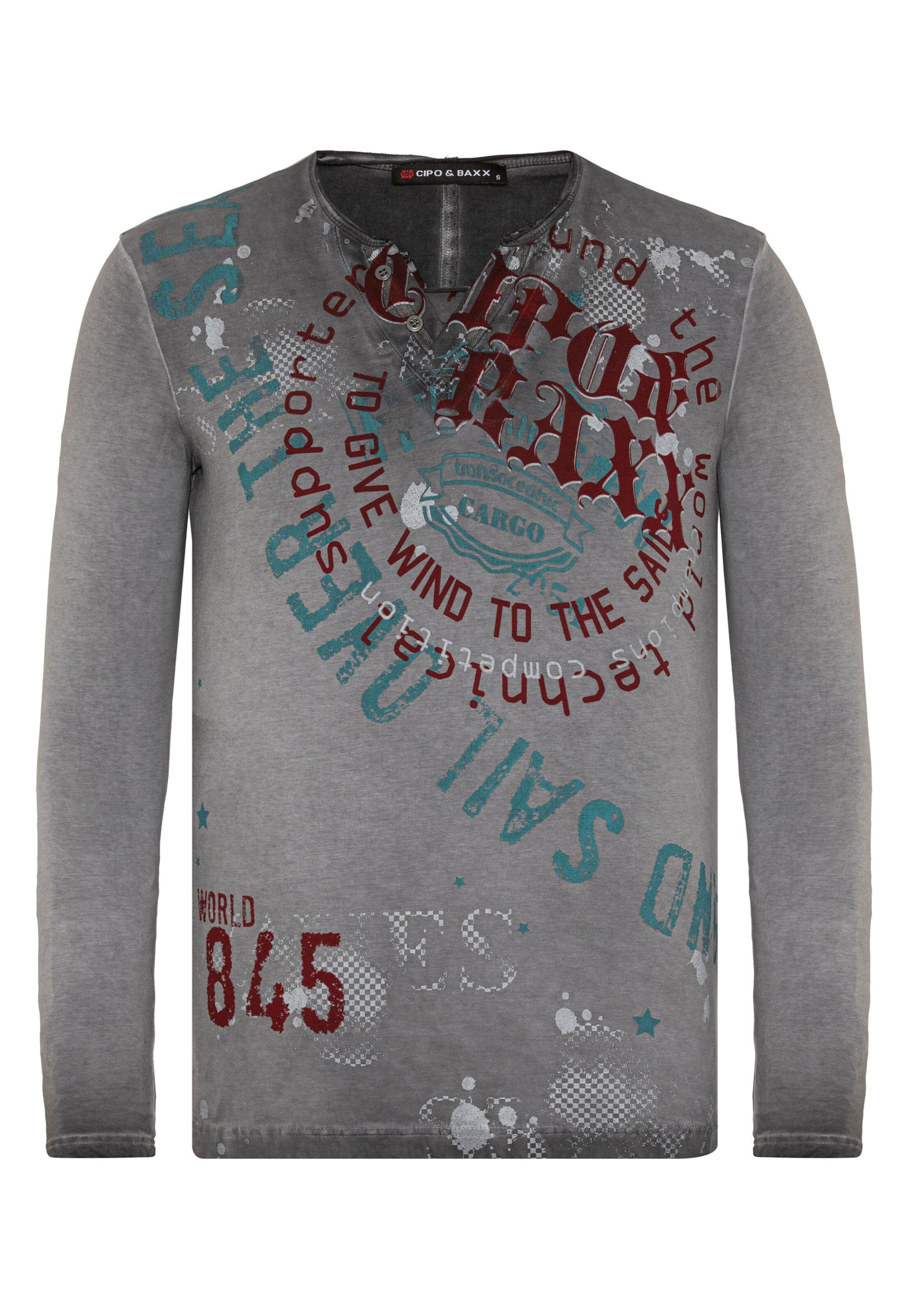 CIPO & BAXX Shirt in Grau: Vorderseite