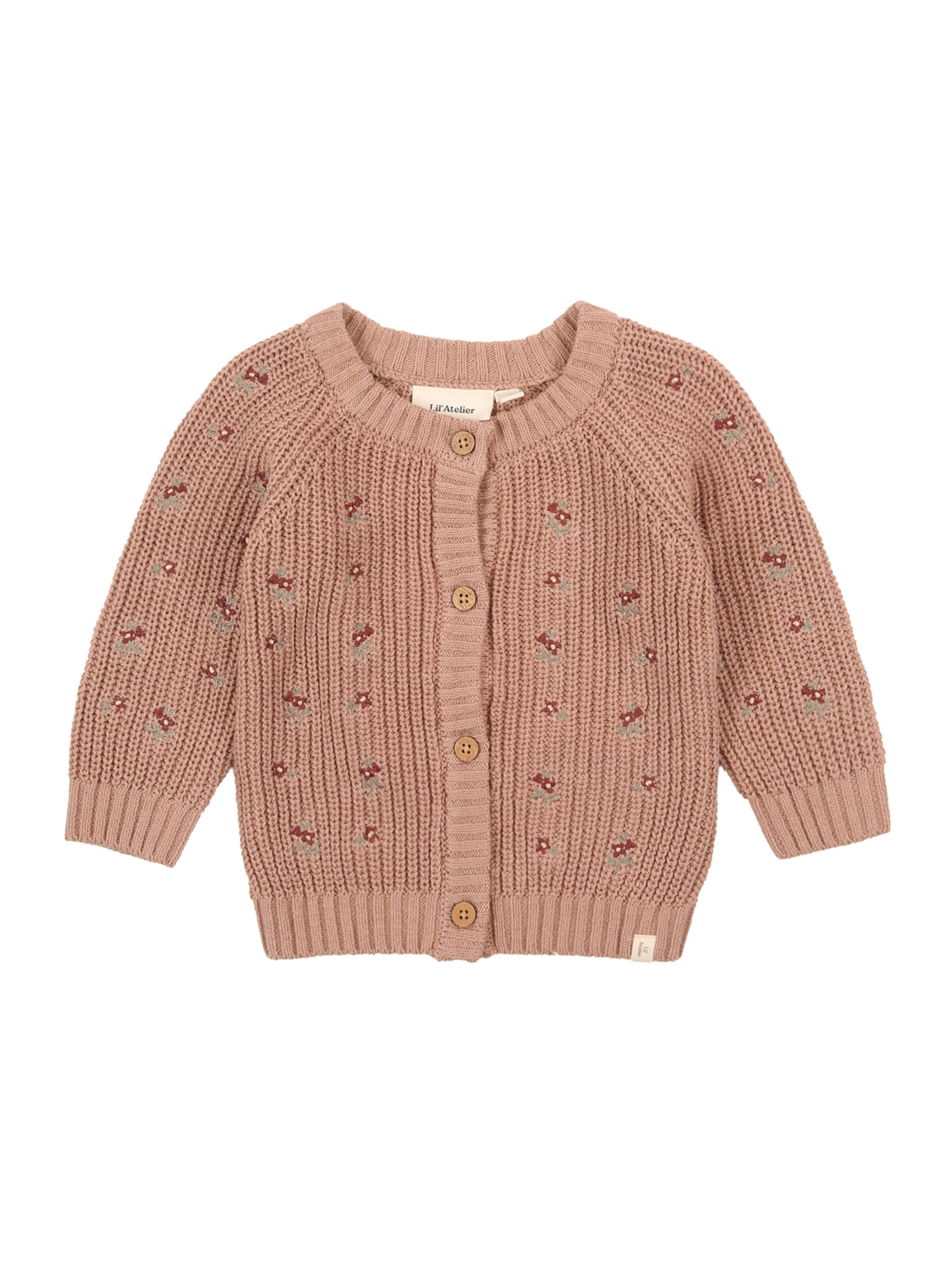 Lil'Atelier - Casaco de malha 'NBFEMLEN' em castanho: frente