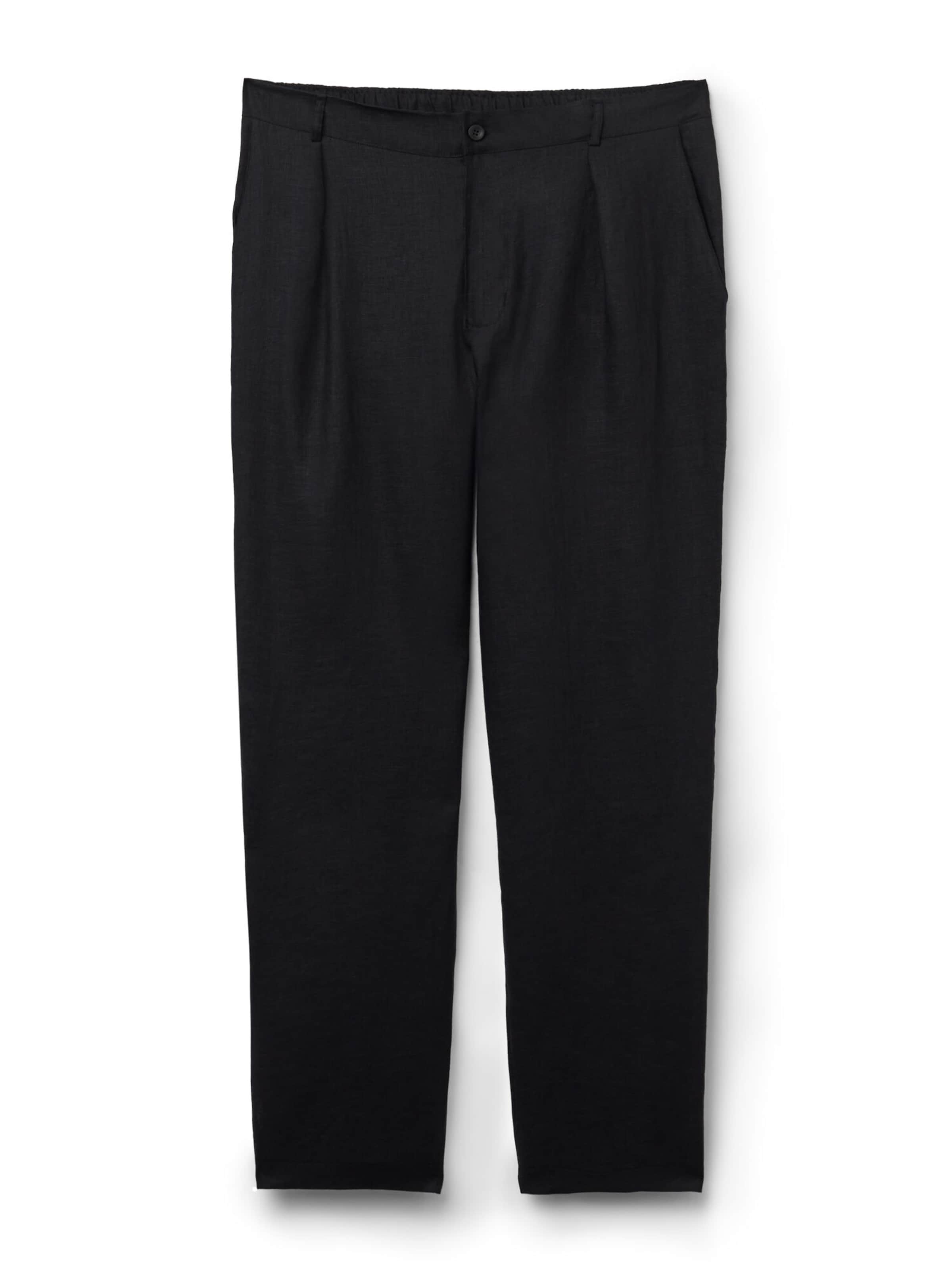 IUMAN Intimissimi Pleat-Front Pants in Black: front