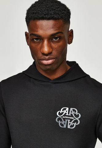 Alessandro Zavetti Sweatshirt 'Vicolo' in Black
