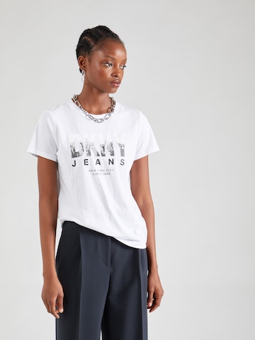 T-shirt DKNY en blanc : devant