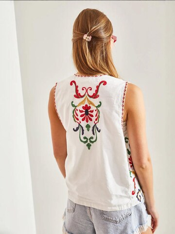 Bianco Lucci Vest in White