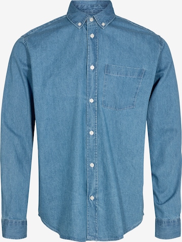 Coupe regular Chemise 'TATTO 9575' minimum en bleu : devant