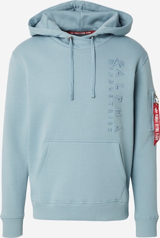 Felpa di ALPHA INDUSTRIES in blu: frontale