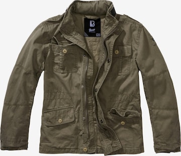 Brandit Between-Season Jacket 'Britannia' in Green: front