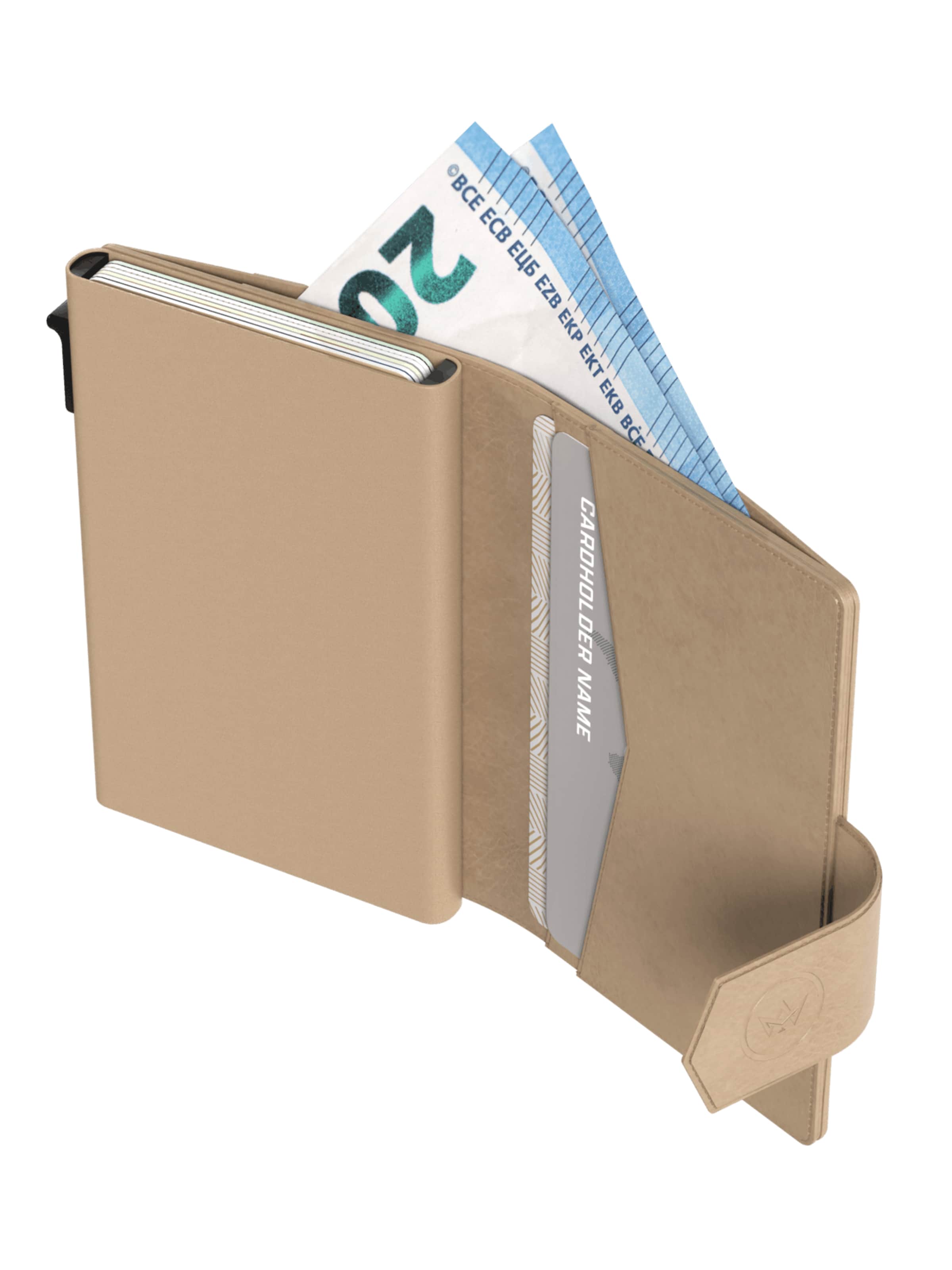 Prowallet Wallet 'Pasjeshouder Plus' in Beige