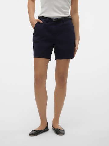 VERO MODA Regular Chino 'FLASHINO' in Blauw: voorkant