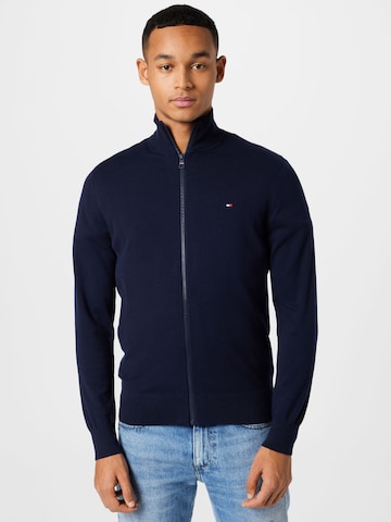 Vestes en maille TOMMY HILFIGER en bleu : devant