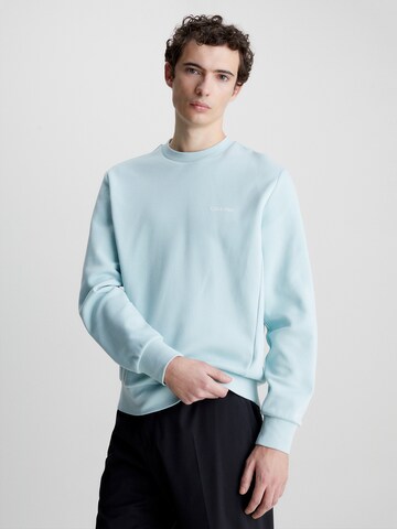 Sweat-shirt Calvin Klein en bleu : devant