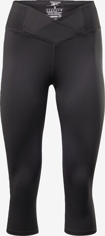 Skinny Pantaloni sportivi 'Workout Ready' di Reebok in nero: frontale